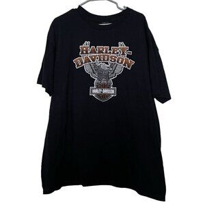 Harley Davidson Black‎ Hills T Shirt Mens Size XXL 2XL Black Rapid City Eagle